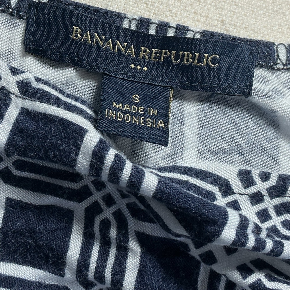 Banana Republic Navy and White Geometric Dress - Picture 4 of 7
